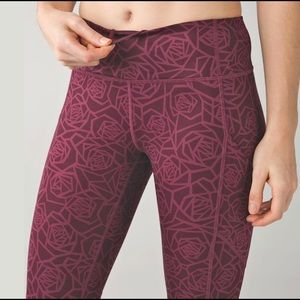 Lululemon Rose Burgundy 7/8 Leggings